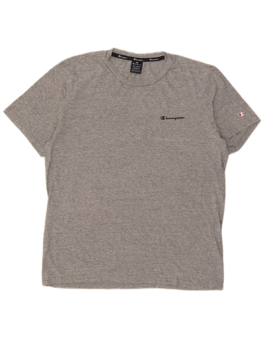 Champion Mens T-Shirt Top 2XL Grey Flecked Cotton