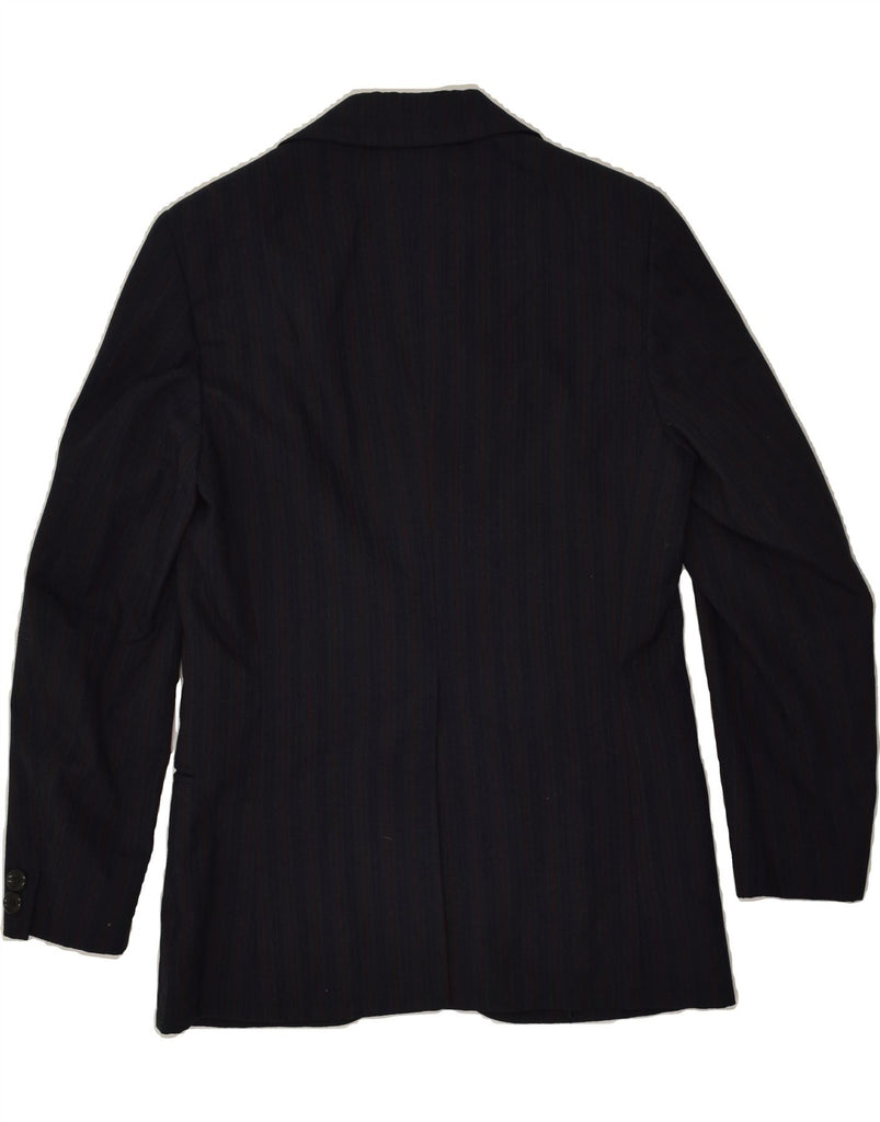 VINTAGE Mens 2 Button Blazer Jacket UK 38 Medium Navy Blue Striped | Vintage Vintage | Thrift | Second-Hand Vintage | Used Clothing | Messina Hembry 