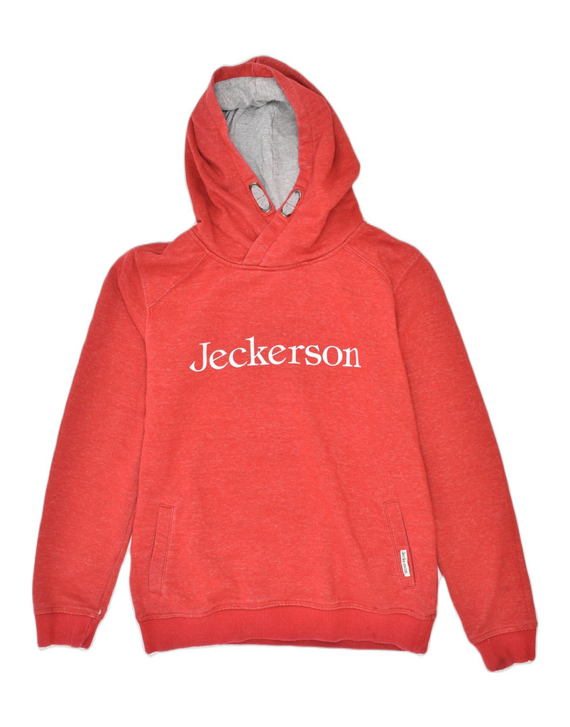 JECKERSON Boys Graphic Hoodie Jumper 11-12 Years Red | Vintage | Thrift | Second-Hand | Used Clothing | Messina Hembry 