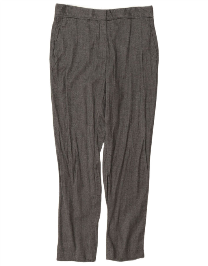 Massimo Dutti Womens Slim Suit Trousers EU 38 Small W28 L28 Grey Wool