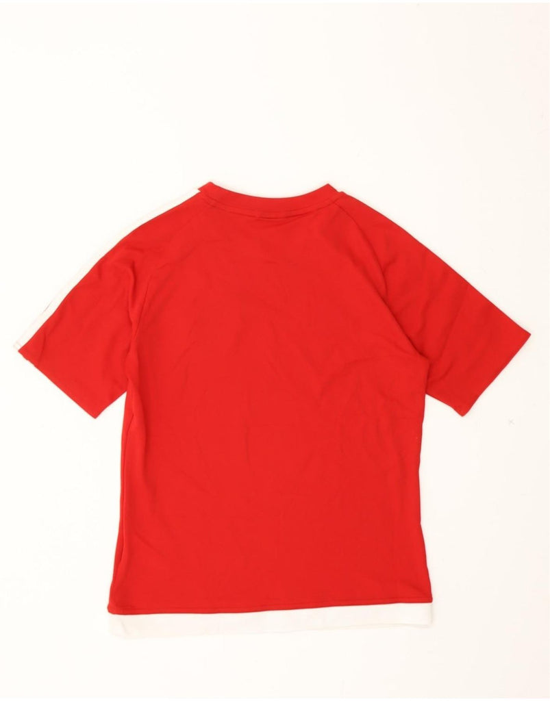ADIDAS Boys Gonfreville Hanball Graphic T-Shirt Top 11-12 Years Red Vintage Adidas and Second-Hand Adidas from Messina Hembry 
