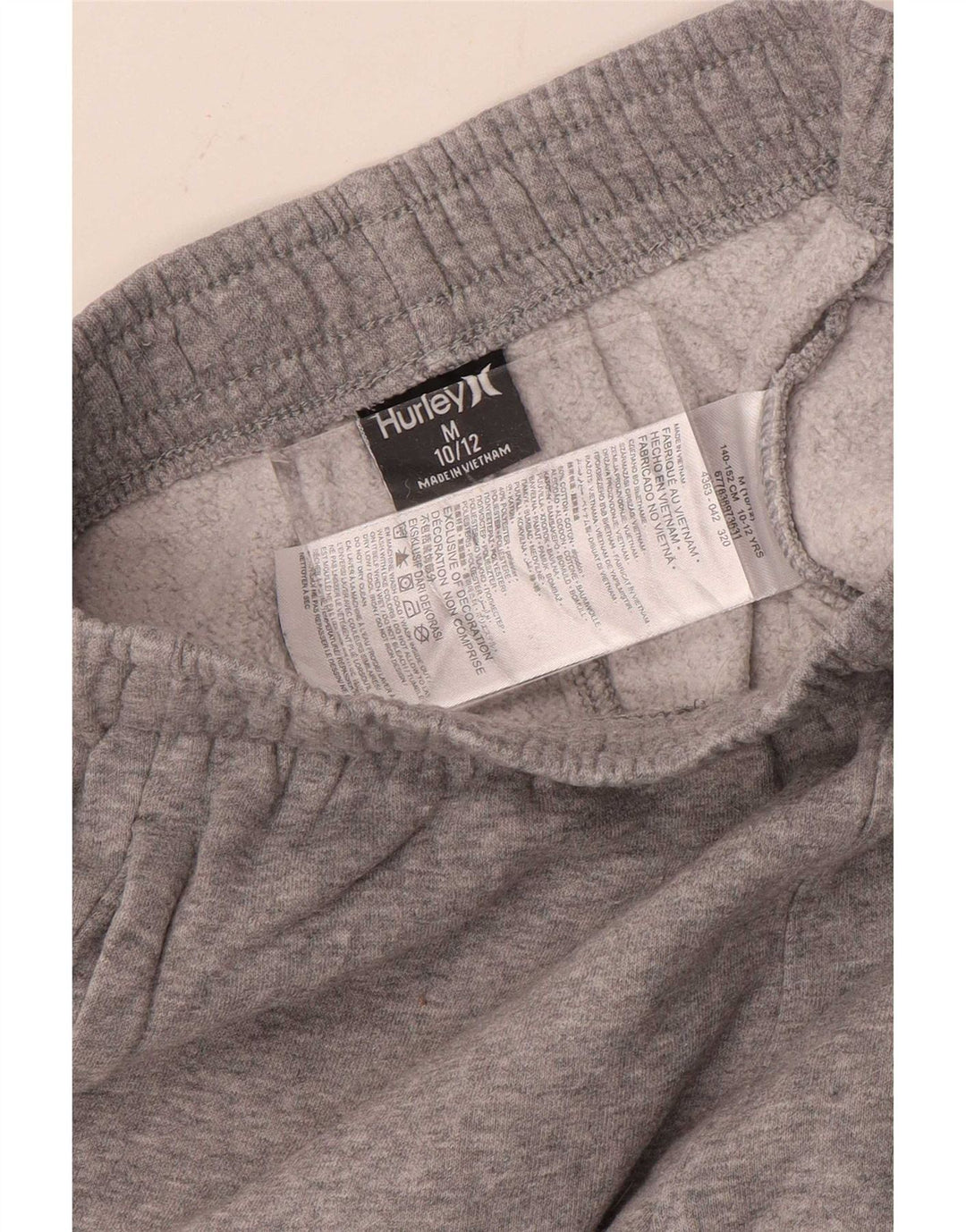Hurley Boys Graphic Tracksuit Trousers Joggers 10-11 Years Medium Grey