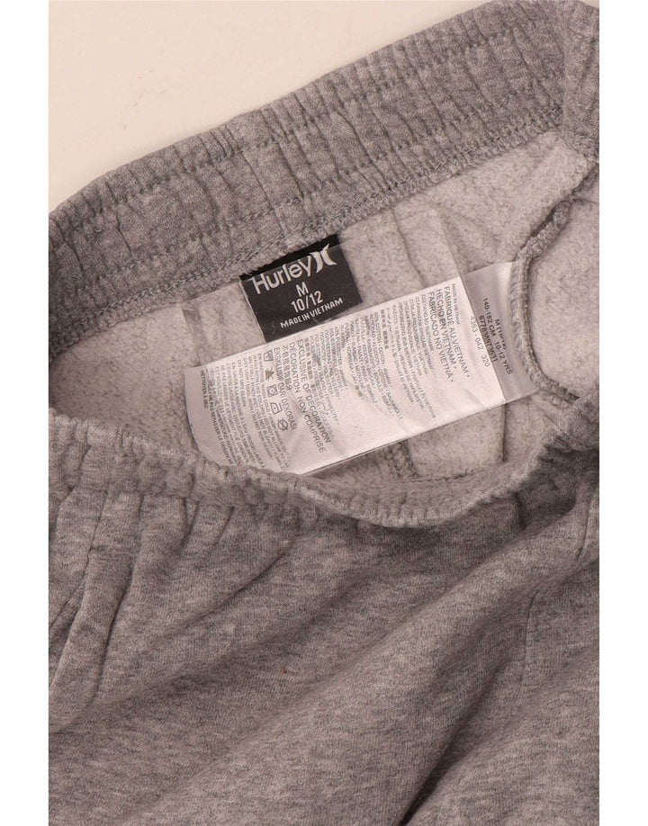 Hurley Boys Graphic Tracksuit Trousers Joggers 10-11 Years Medium Grey