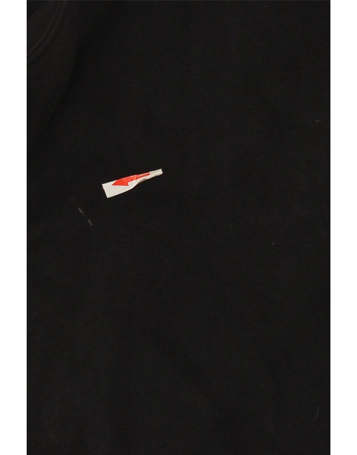 Nike Mens Zip Neck Sweatshirt Jumper Medium Black Cotton