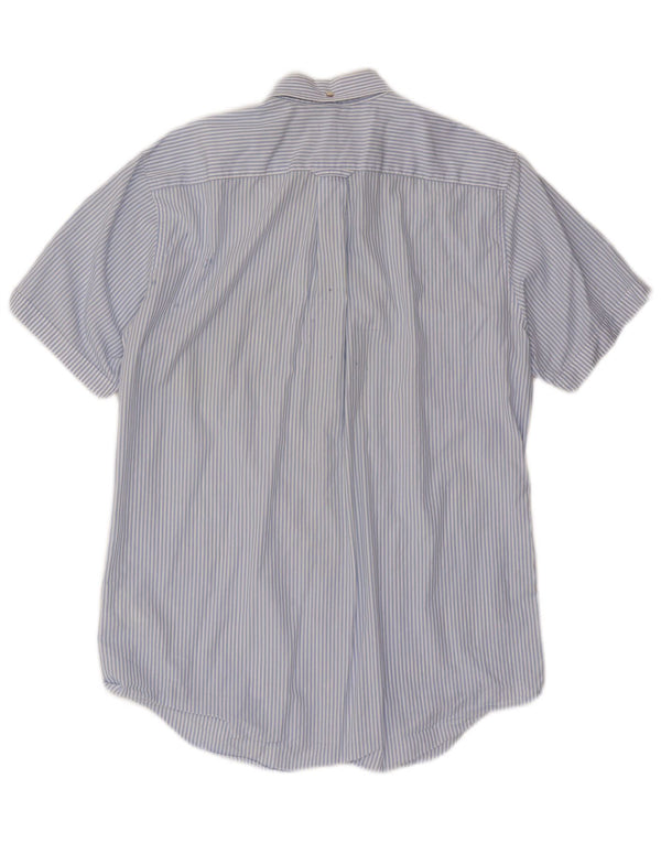 GANT Mens The Banker Regular Fit Short Sleeve Shirt Medium Blue Pinstripe