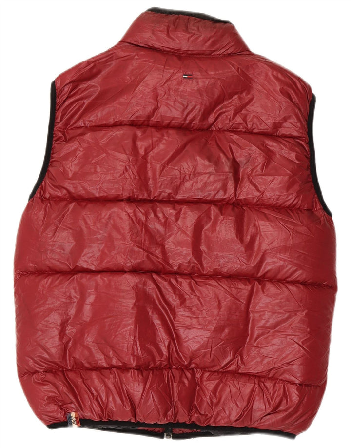 Tommy Hilfiger Mens Padded Gilet UK 36 Small Red Polyester