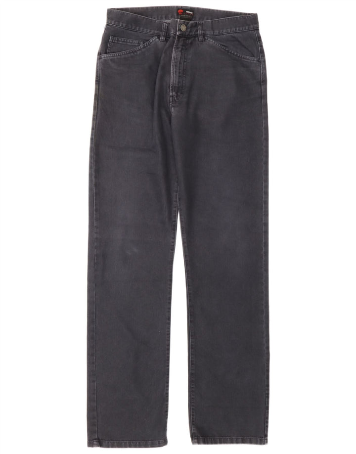 Versace Mens Straight Jeans W34 L34 Grey Cotton