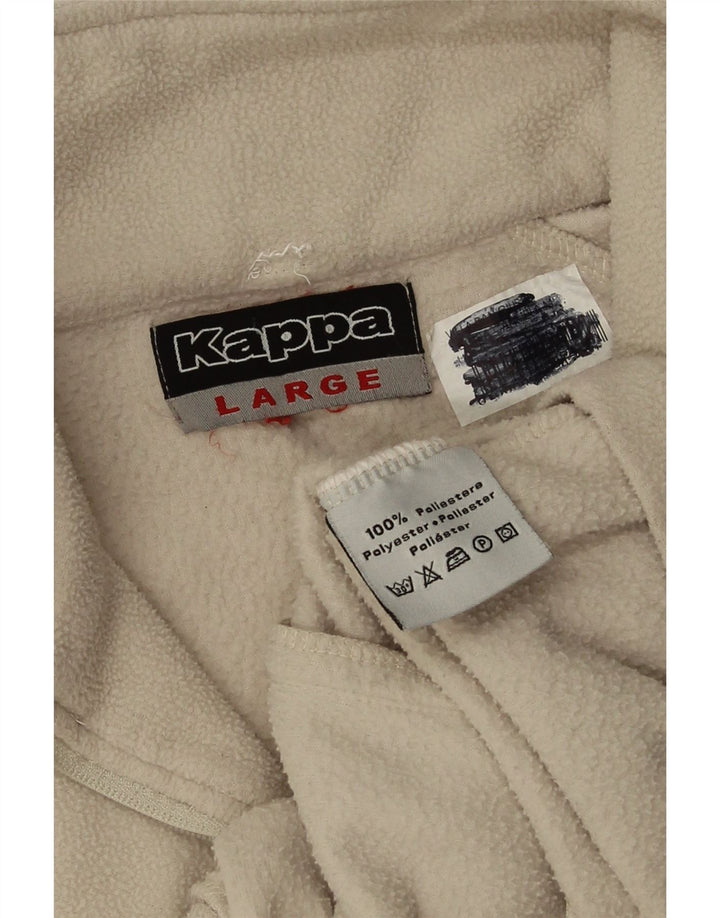 Kappa Mens Fleece Jacket UK 40 Large Beige Polyester