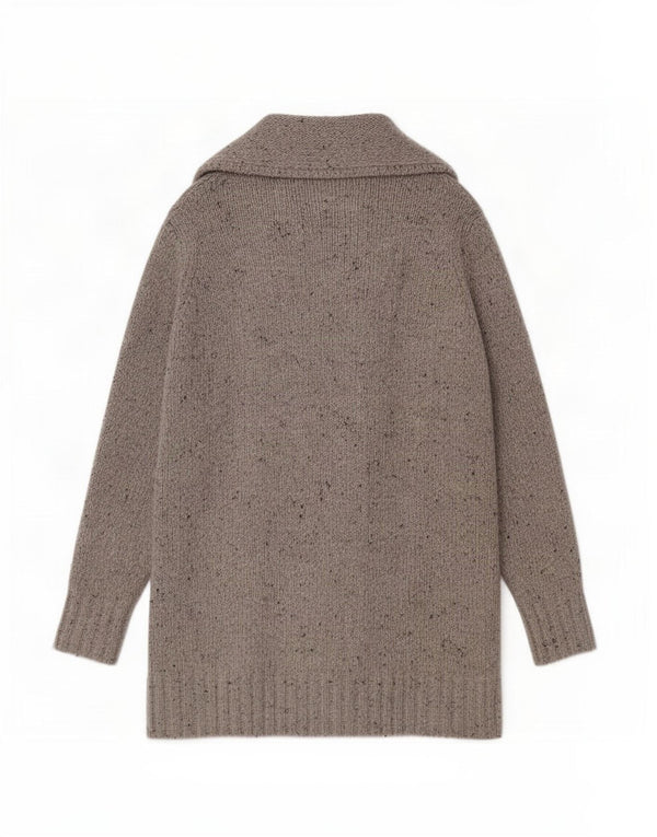 Michael Kors Womens Oversized Longline Cardigan Sweater UK 10 Small Grey