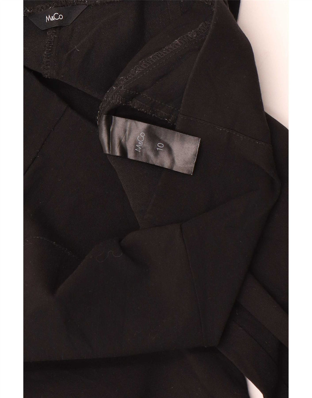 M&Co Womens Leggings UK 10 Small W26 L28 Black Viscose