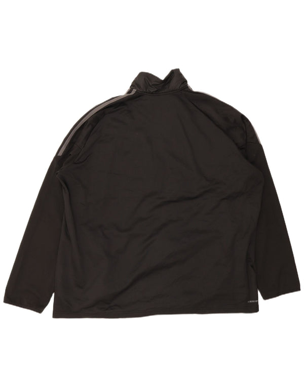 Adidas Mens Aeroready Pullover Tracksuit Top Jacket 2XL Black Polyester