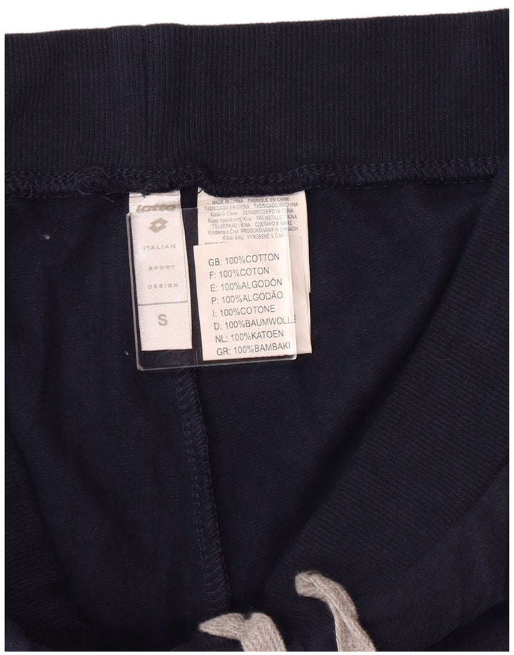 LOTTO Womens Tracksuit Trousers UK 8 Small  Navy Blue Cotton