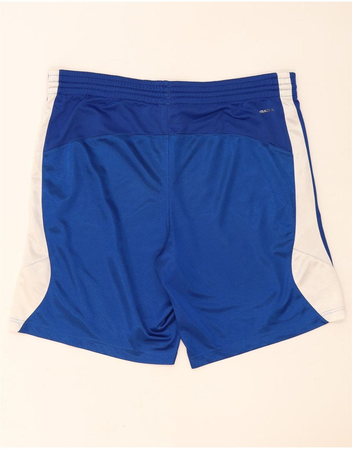 Adidas Mens Climalite Sport Shorts Large  Blue Colourblock Polyester