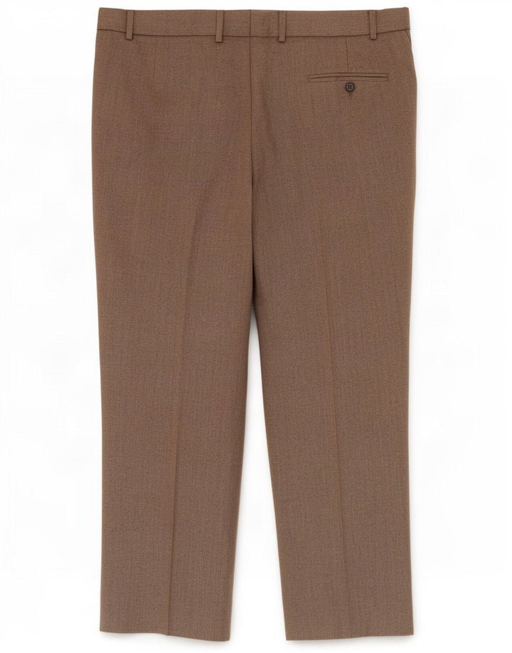 Marks & Spencer Mens Regular Fit Suit Trousers W40 L29 Beige Polyester