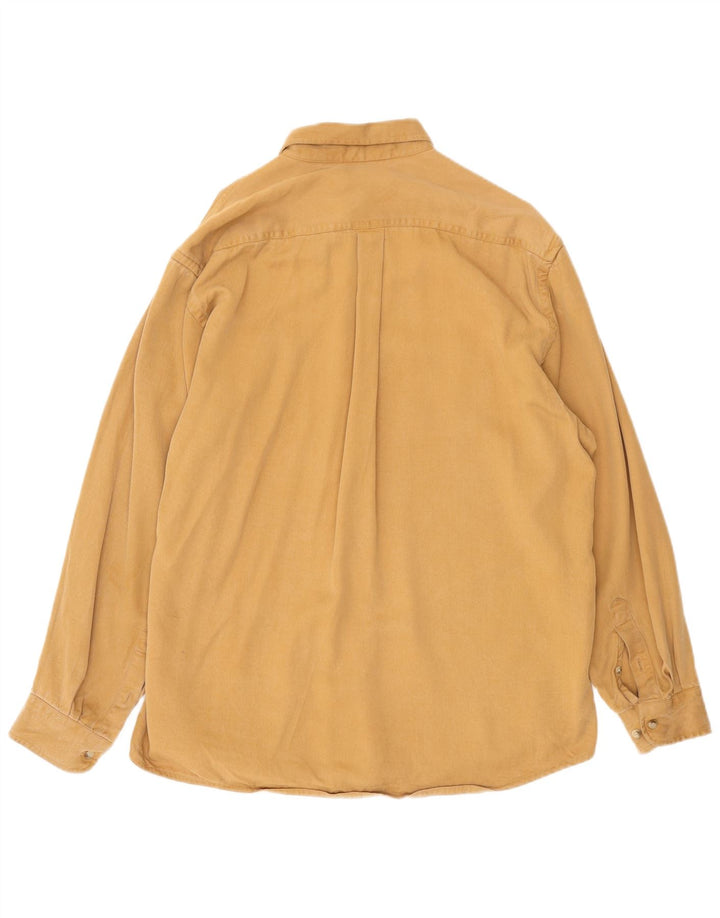 Marks & Spencer Mens Shirt Large Beige Lyocell