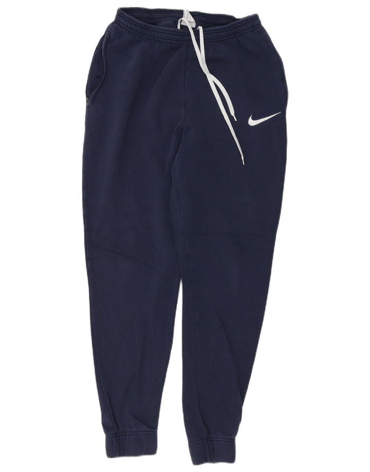 Nike Mens Tracksuit Trousers Joggers Small Navy Blue Cotton