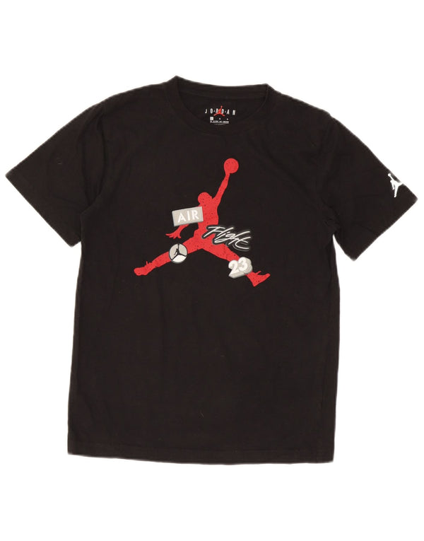 Jordan Boys Graphic T-Shirt Top 12-13 Years Large Black Cotton