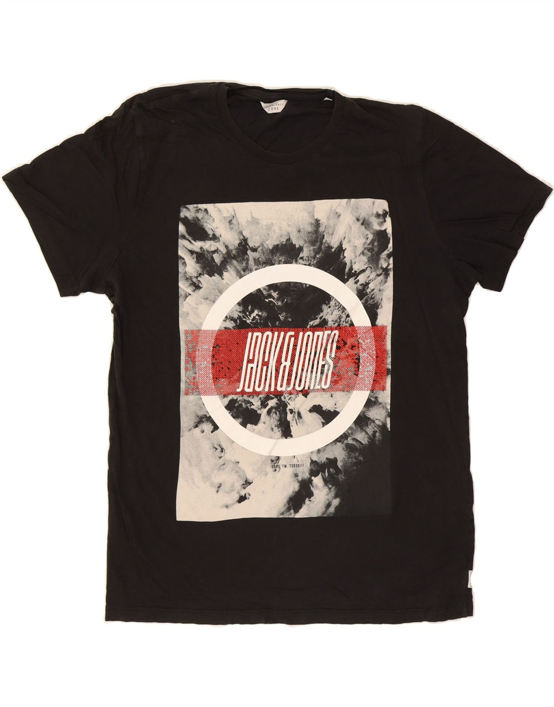 JACK & JONES Mens Graphic T-Shirt Top Large Black Cotton Vintage Jack & Jones and Second-Hand Jack & Jones from Messina Hembry 