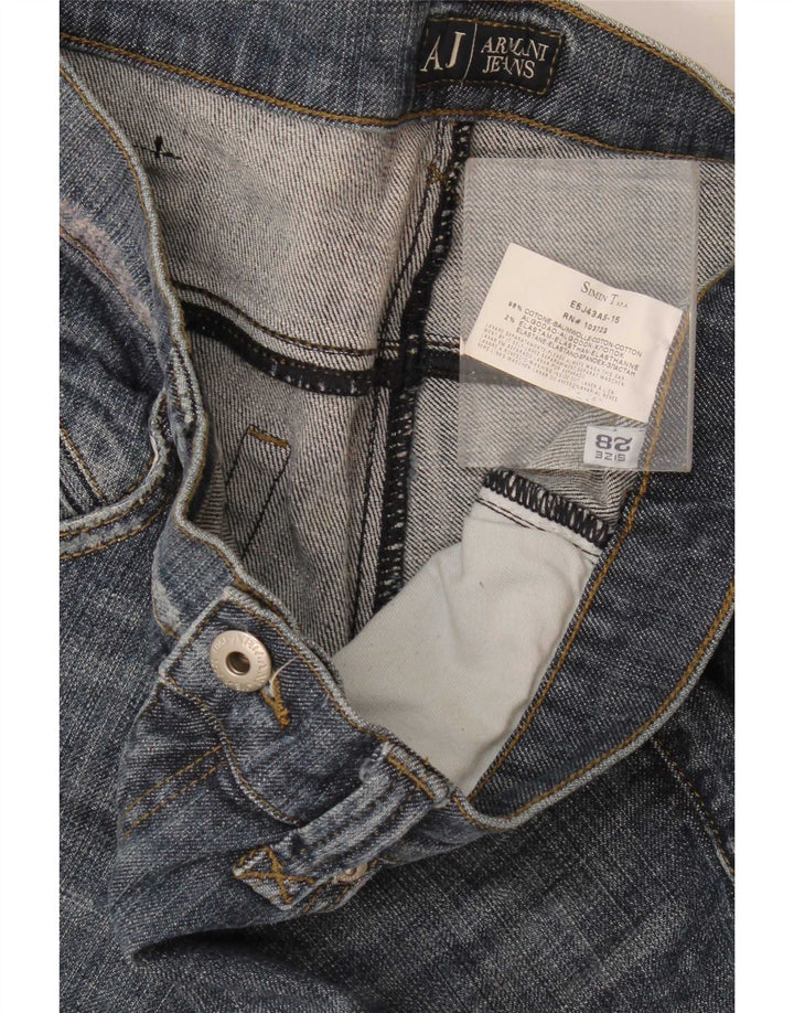 Armani Womens Capri Jeans W28 L22 Blue Cotton