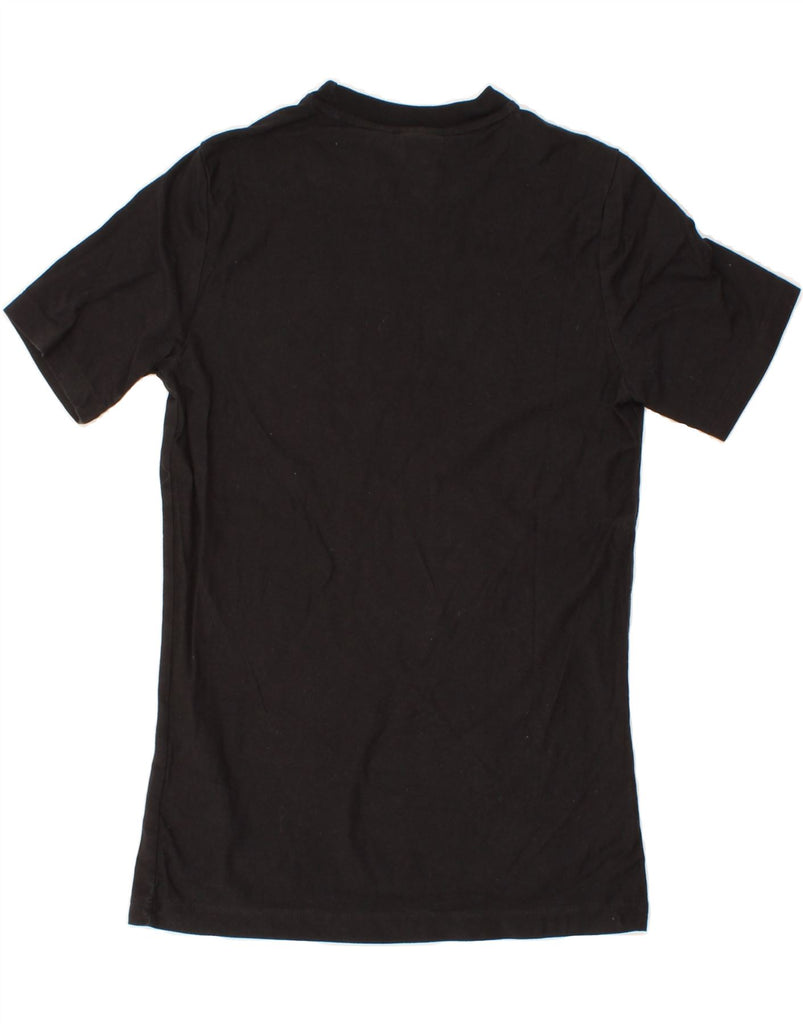 ADIDAS Womens Graphic T-Shirt Top UK 10 Small Black Cotton Vintage Adidas and Second-Hand Adidas from Messina Hembry 