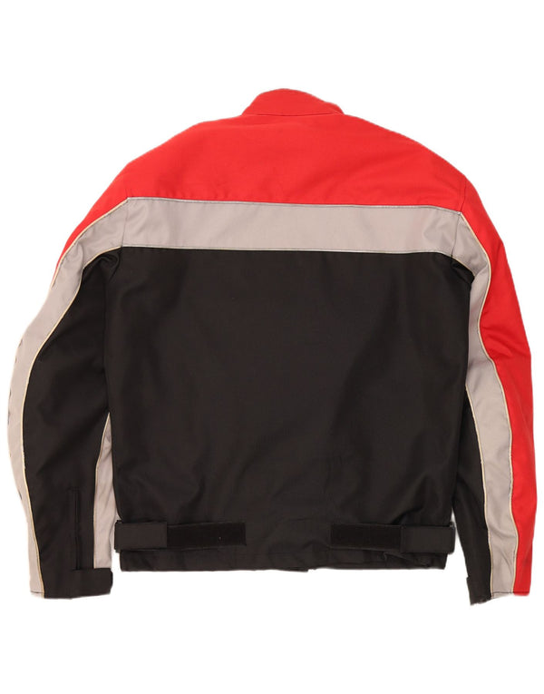 Vintage Mens Racer Jacket UK 36 Small Red Colourblock