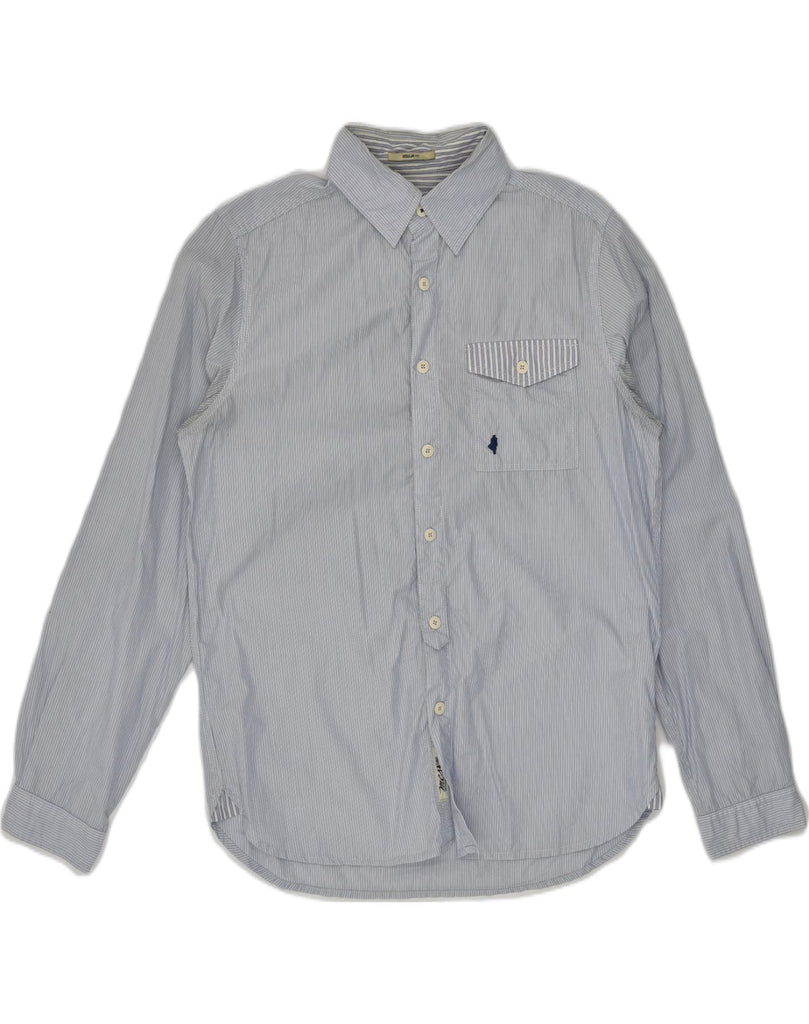 MARLBORO CLASSICS Mens Regular Fit Shirt Small Blue Pinstripe Cotton | Vintage Marlboro Classics | Thrift | Second-Hand Marlboro Classics | Used Clothing | Messina Hembry 