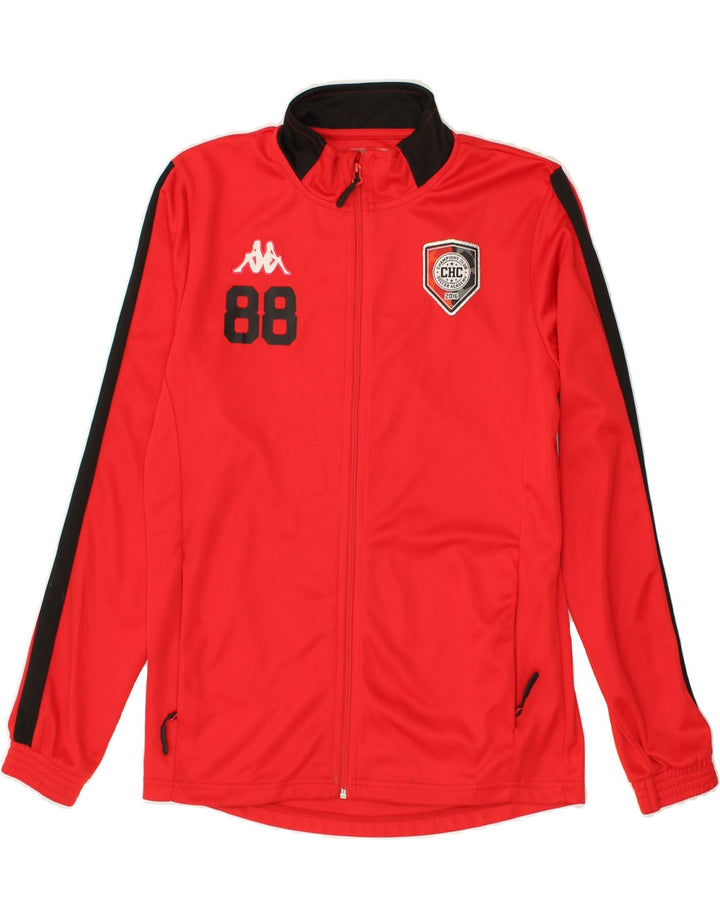 KAPPA Womens Graphic Full Tracksuit UK 14 Medium Red Colourblock Polyester | Vintage Kappa | Thrift | Second-Hand Kappa | Used Clothing | Messina Hembry 
