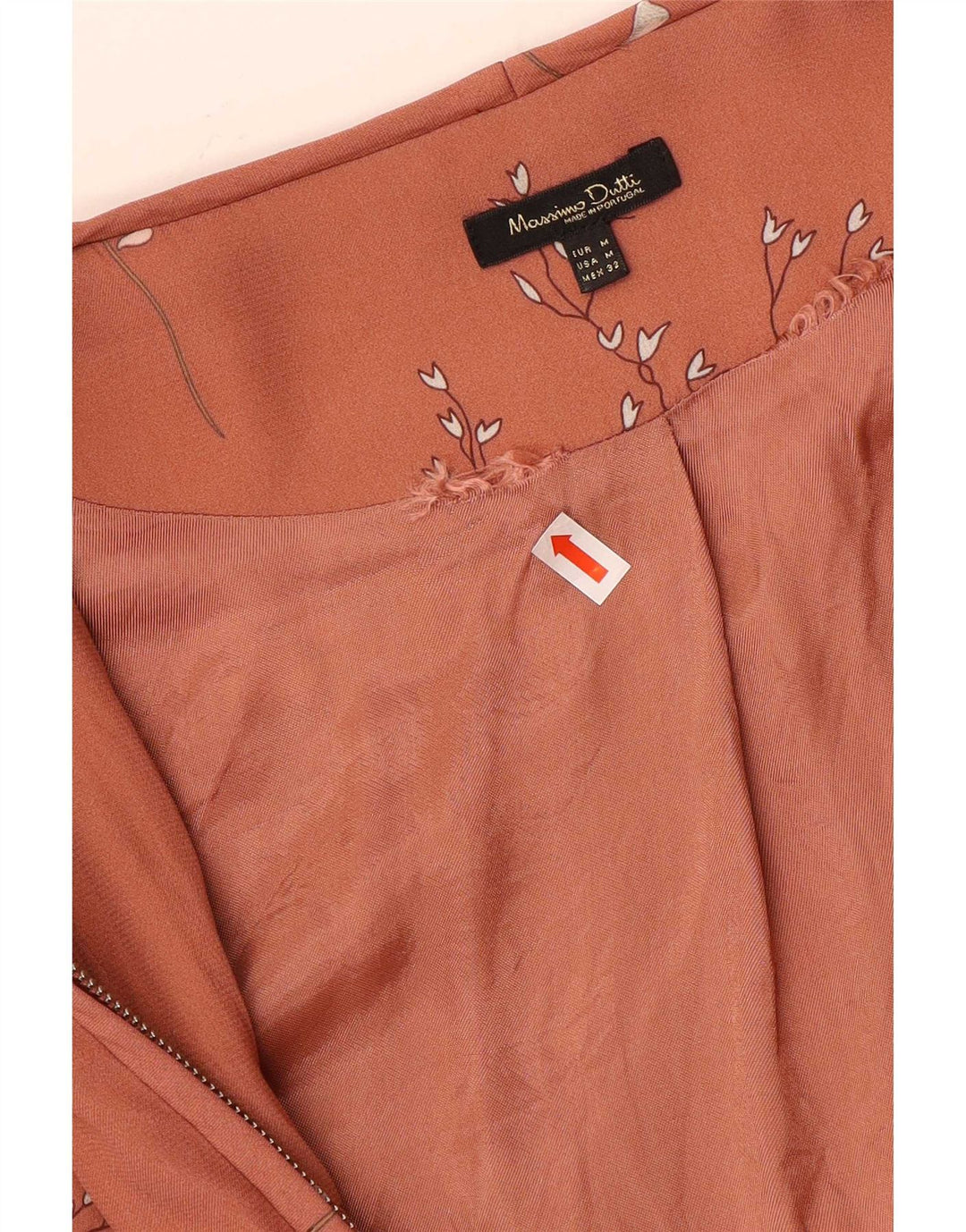 Massimo Dutti Womens Bomber Jacket UK 12 Medium Pink Floral Viscose