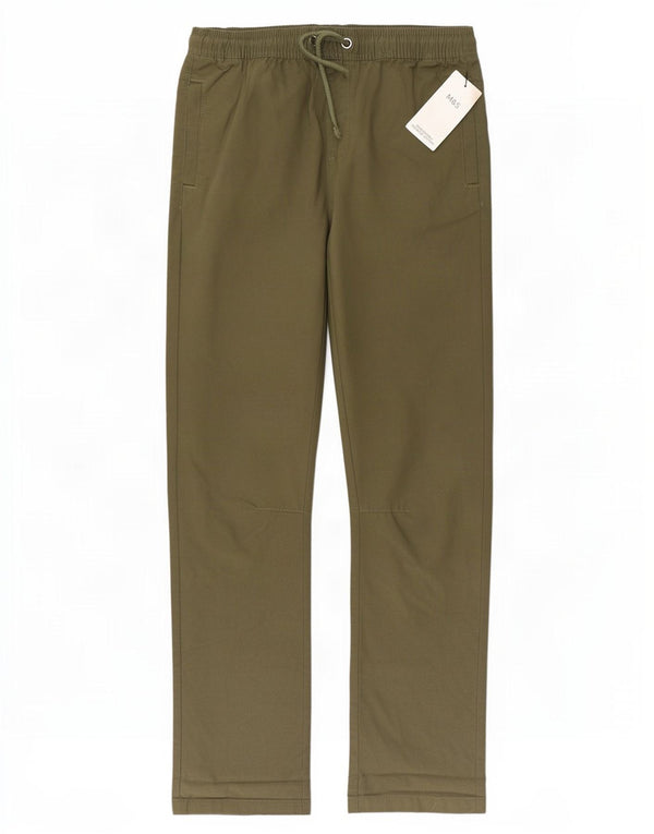 Marks & Spencer Boys Straight Chino Trousers 13-14 Years W28 L29 Khaki