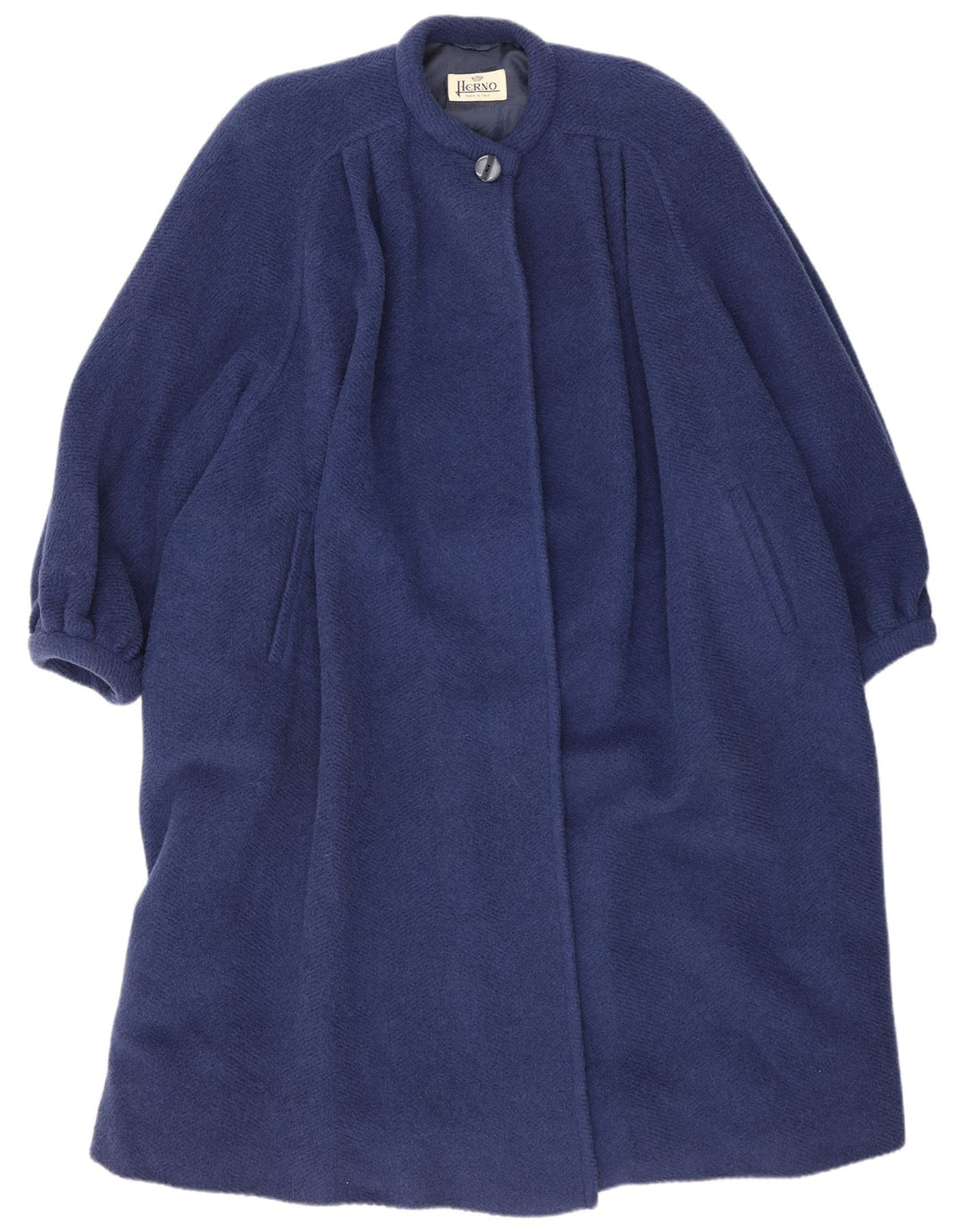 Herno Womens Oversized Overcoat IT 42 Medium Blue Wool