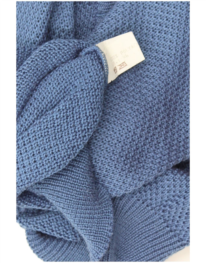 Vintage Womens Cardigan Sweater IT 46 Large Blue Polyester