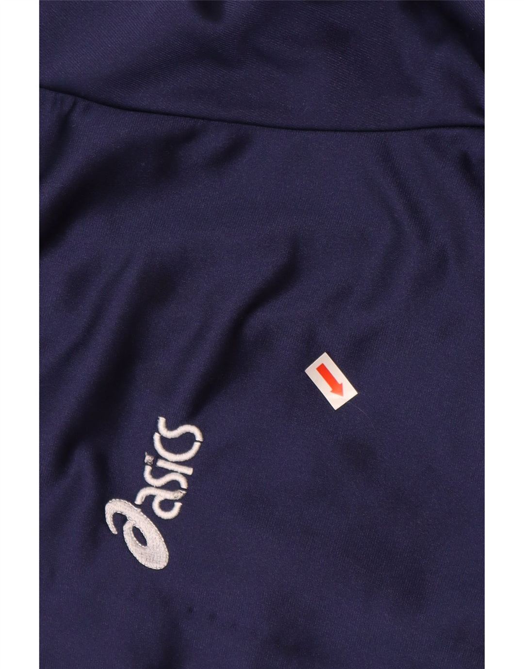 ASICS Mens Graphic Tracksuit Top Jacket XL Navy Blue Colourblock Polyamide