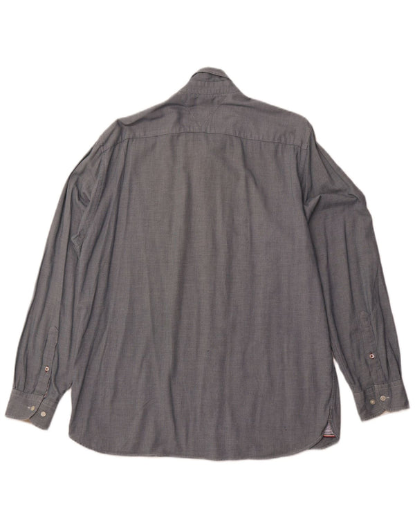 TOMMY HILFIGER Mens Regular Fit Shirt  XL Grey Spotted Cotton
