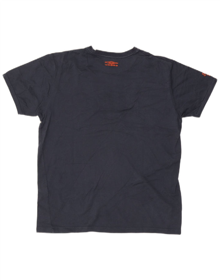 Umbro Mens Graphic T-Shirt Top Medium Navy Blue Cotton
