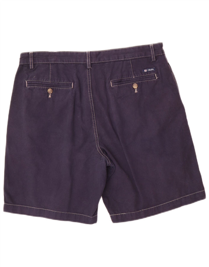 Chaps Mens Chino Shorts Large W34 Navy Blue Cotton