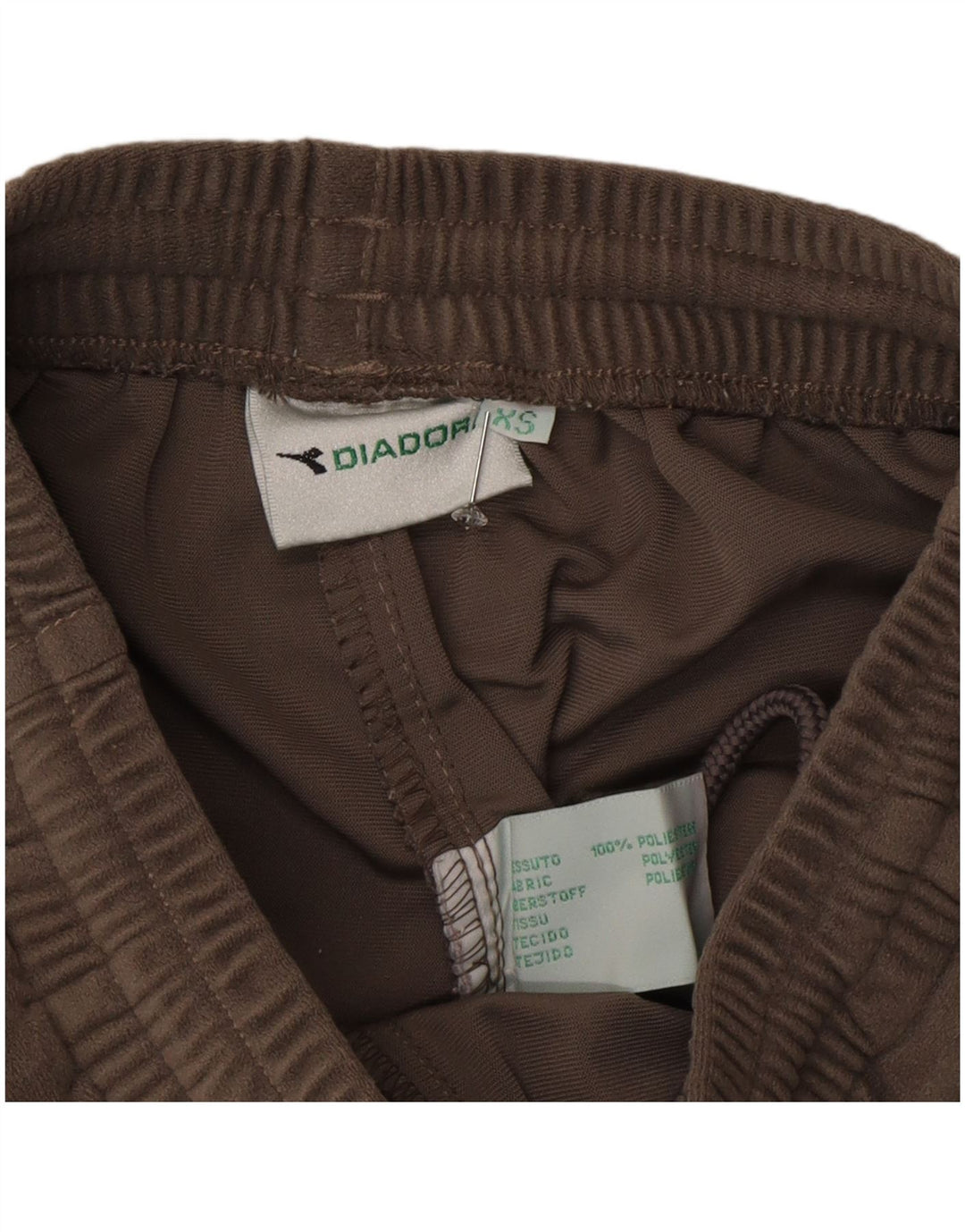 Diadora Womens Cargo Tracksuit Trousers UK 6 XS Brown Polyester