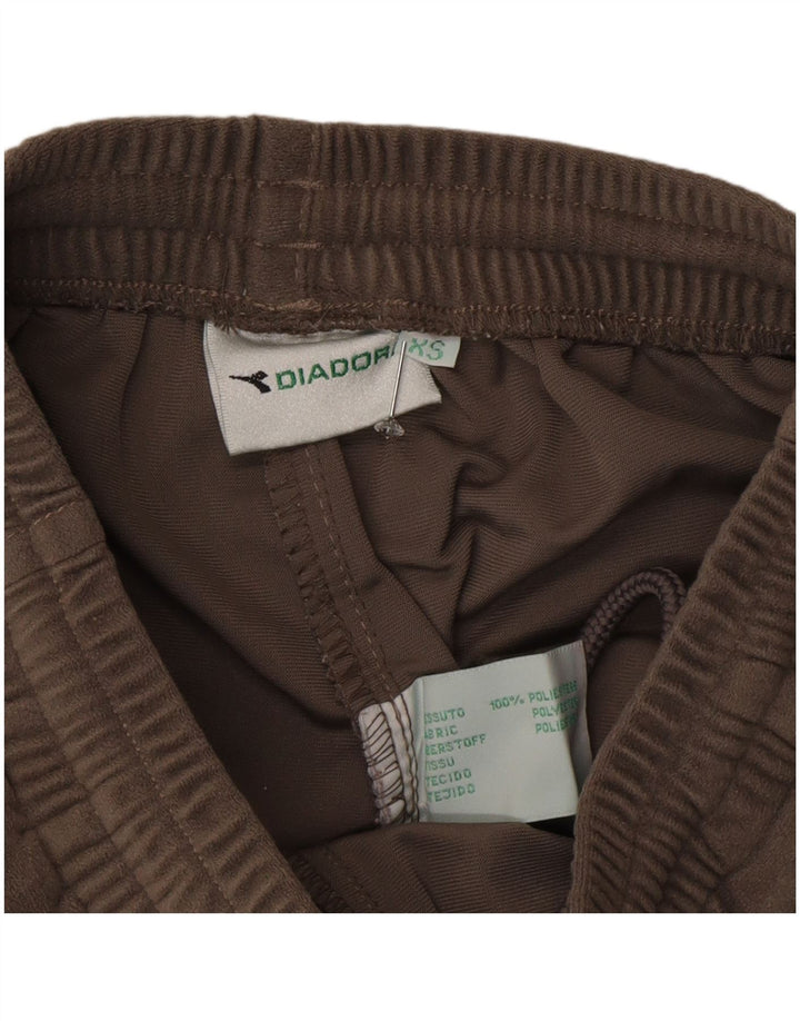 Diadora Womens Cargo Tracksuit Trousers UK 6 XS Brown Polyester