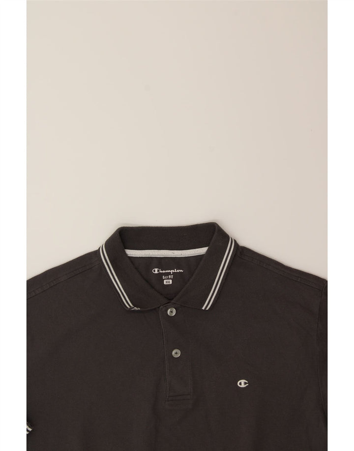 CHAMPION Mens Easy Fit Polo Shirt 2XL Grey Vintage Champion and Second-Hand Champion from Messina Hembry 