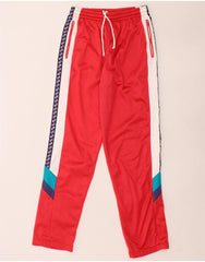 ASICS Womens Vintage Tracksuit Trousers IT 44 Medium  Red Colourblock