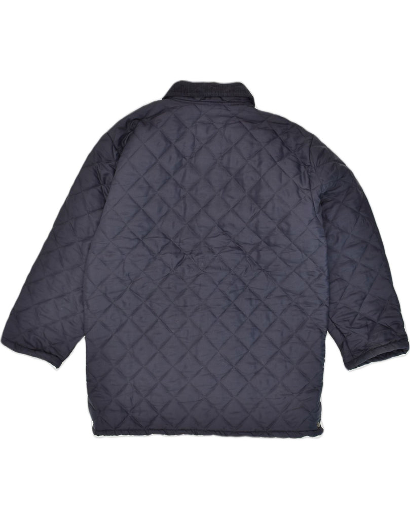 EMMANUEL SHVILI Mens Tom&Jerry Quilted Jacket UK 38 Medium Navy Blue | Vintage Emmanuel Shvili | Thrift | Second-Hand Emmanuel Shvili | Used Clothing | Messina Hembry 