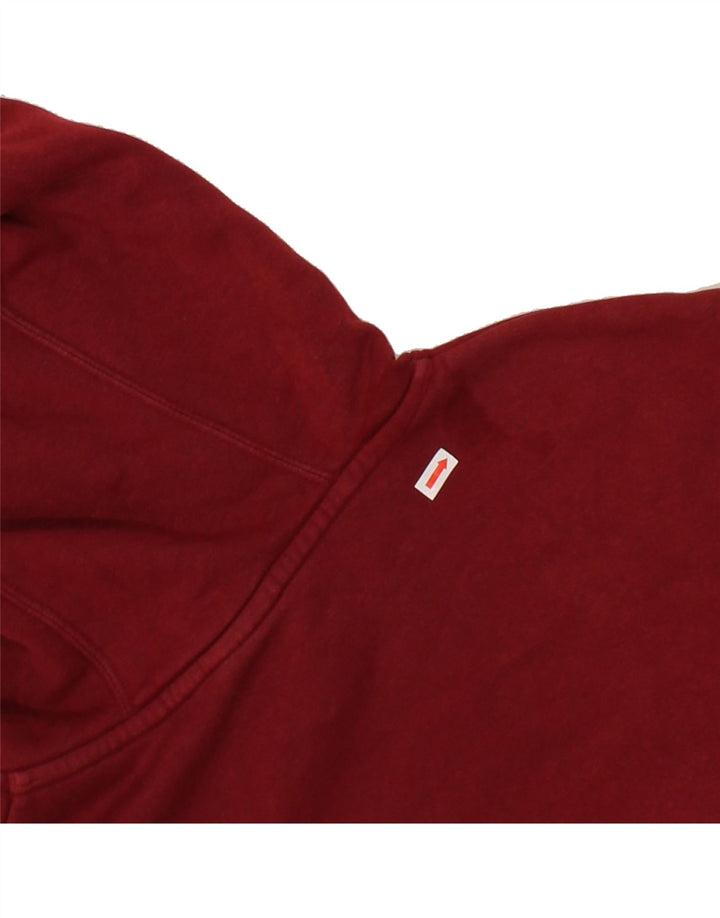 NIKE Womens Oversized Graphic Hoodie Jumper UK 14 Medium Red Cotton Vintage Nike and Second-Hand Nike from Messina Hembry 