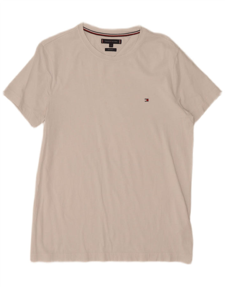 Tommy Hilfiger Mens Extra Slim T-Shirt Top Large White Cotton