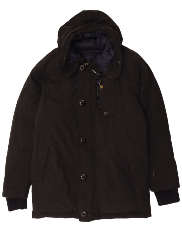 G-Star Mens Hooded Padded Coat UK 40 Large Black Nylon
