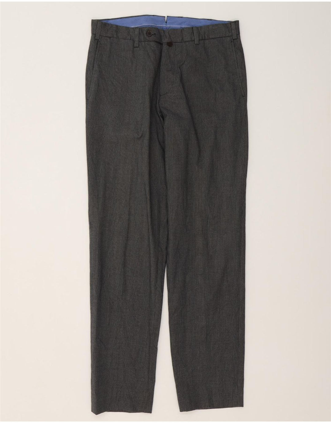 MASSIMO DUTTI Mens Suit Trousers EU 40 Medium W31 L31 Grey Houndstooth