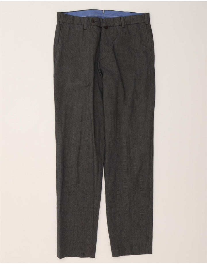 MASSIMO DUTTI Mens Suit Trousers EU 40 Medium W31 L31 Grey Houndstooth