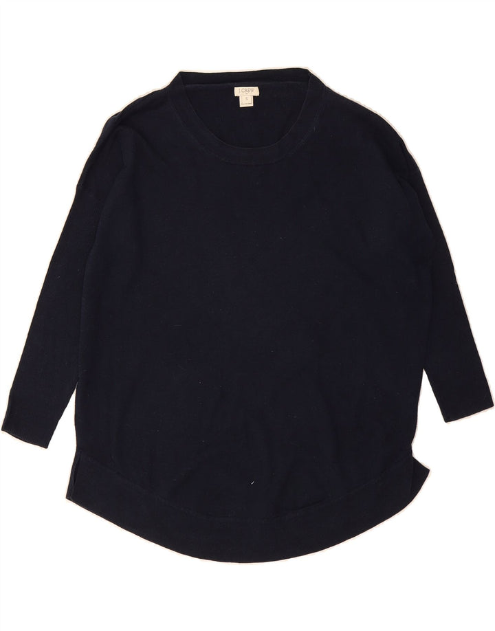 J. CREW Womens Oversized Boat Neck Jumper Sweater UK 10 Small Navy Blue Vintage J. Crew and Second-Hand J. Crew from Messina Hembry 