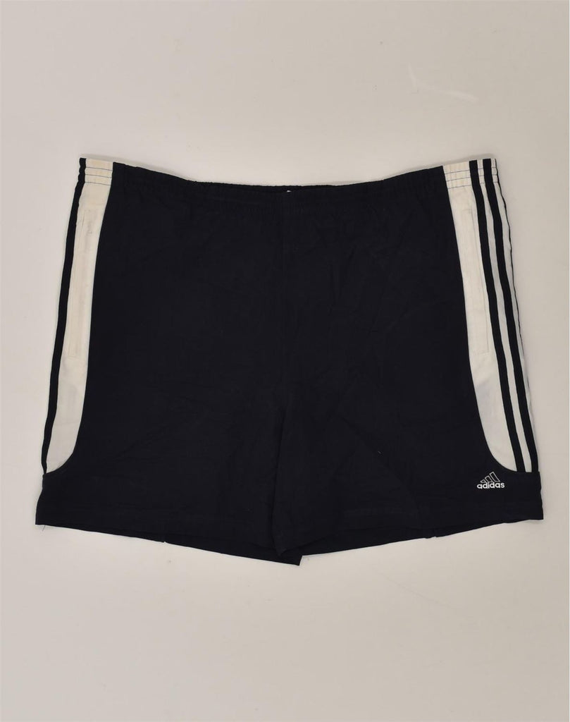 ADIDAS Mens Sport Shorts Large Navy Blue Polyester | Vintage Adidas | Thrift | Second-Hand Adidas | Used Clothing | Messina Hembry 