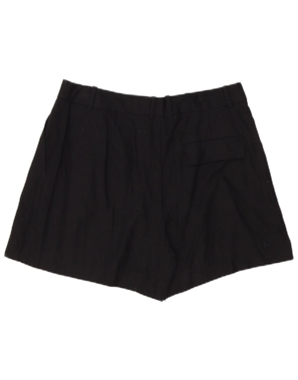 Zara Womens Chino Shorts Large W32 Black Linen