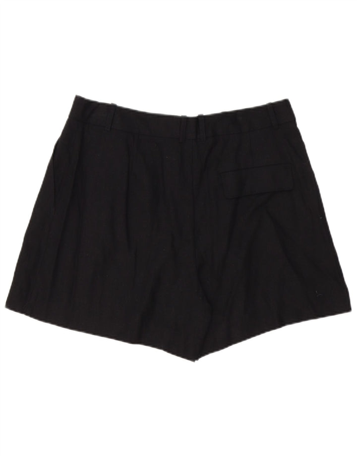 Zara Womens Chino Shorts Large W32 Black Linen