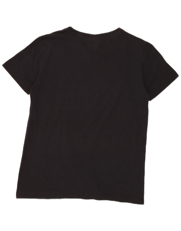 Champion Womens Graphic T-Shirt Top UK 12 Medium Black